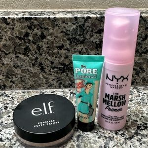Benefit, NYX, Elf face primers